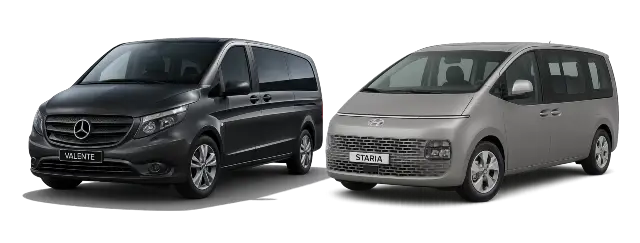 Mercedes Valente and Hyundai Staria